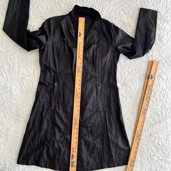 Stella Carakasi Favorite Jacket Cotton Metal Twill Black Zip Trench - Picture 5 of 9